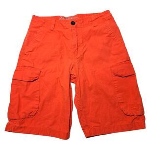 Vintage No Fear Cargo Shorts Casual Surf Swim Orange Pockets Men's Size 30
